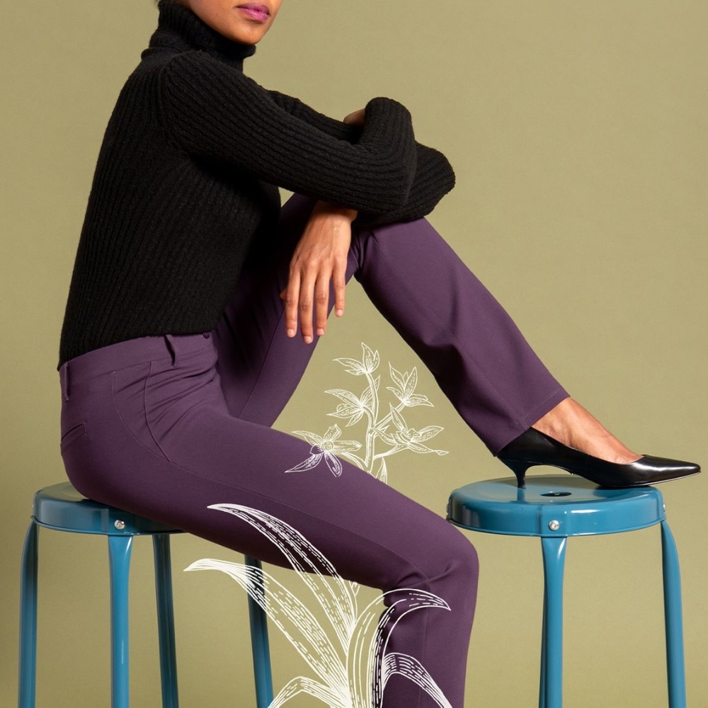 NWOT Betabrand Dress Pant Yoga Pants - Dark Orchid, SP Straight Leg